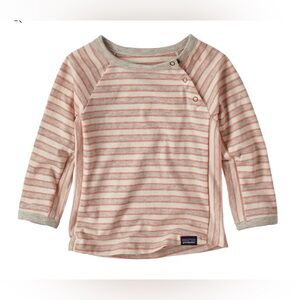 Patagonia Organic Striped Crew - Pink and Grey.